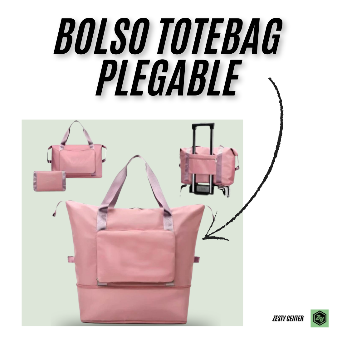 Bolso Totebag Plegable Rosa